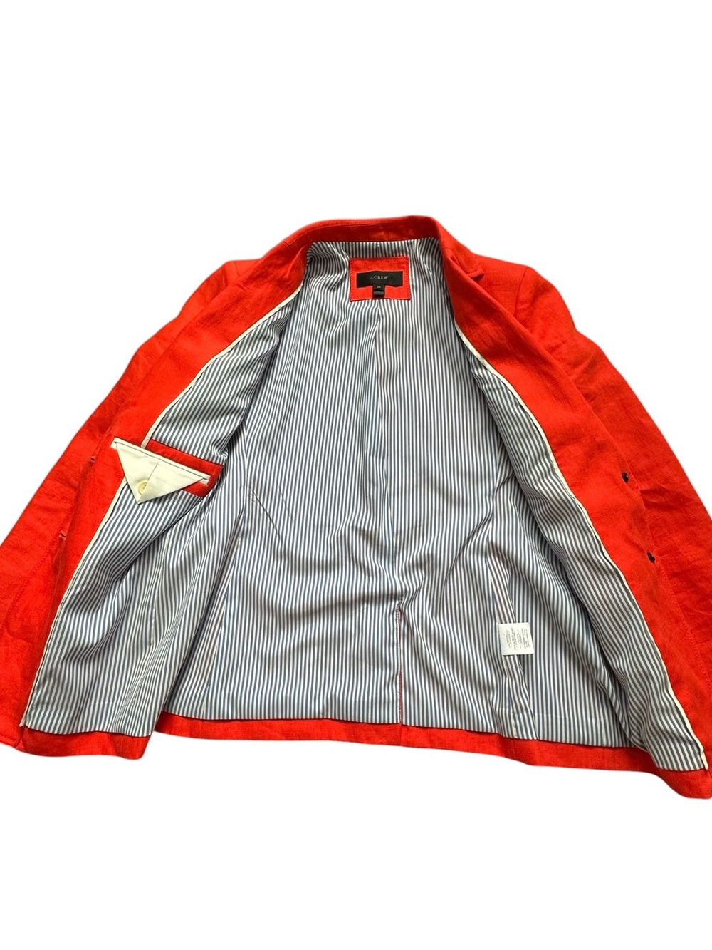 J.Crew Rhodes Linen Blazer Red Orange Gold Button Preppy Office Acadamia 4P - Picture 6 of 11